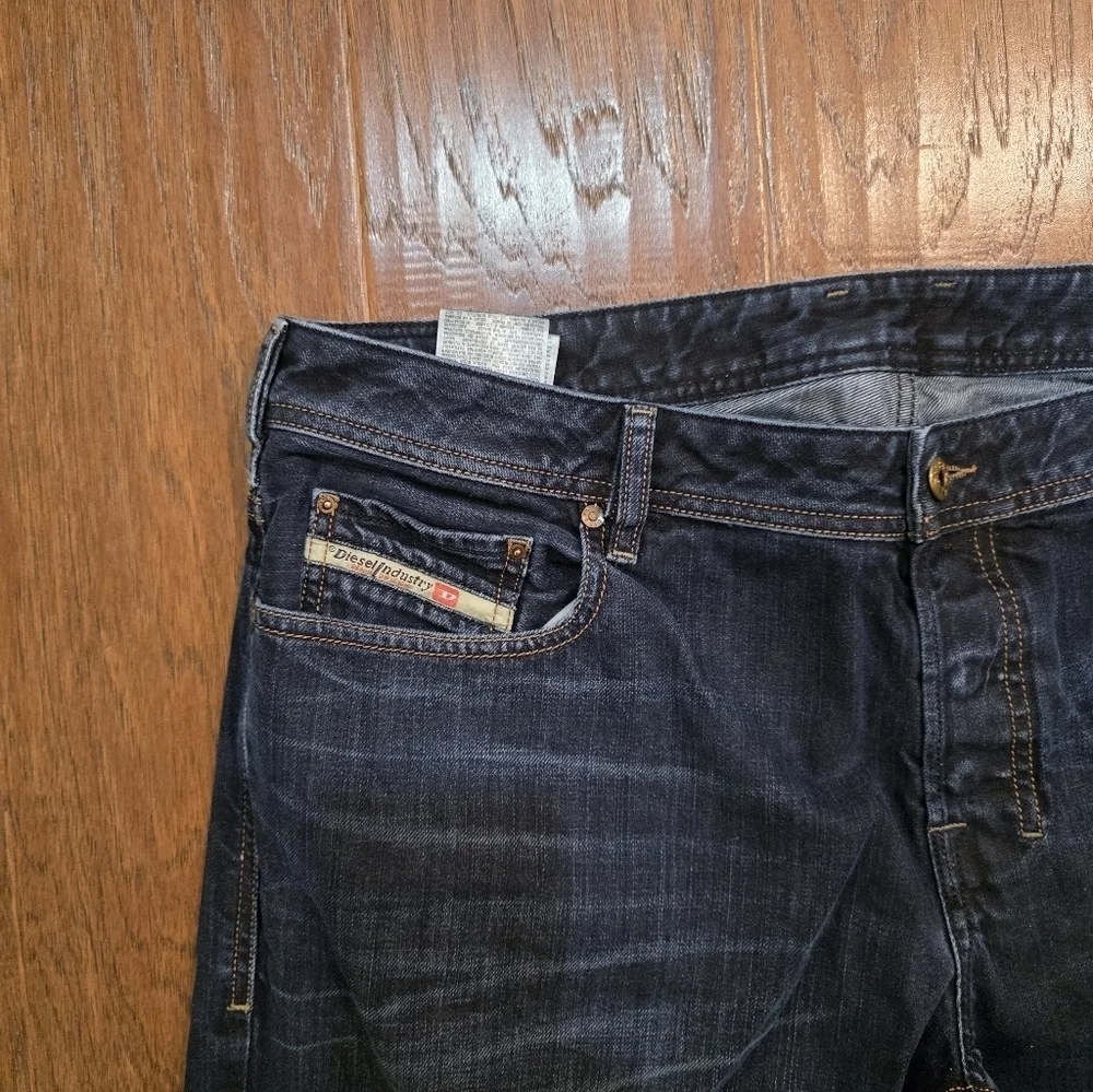 Diesel Mens Zatiny Regular Fit Bootcut Stretch Jeans Size 40 X 30 Dark Wash